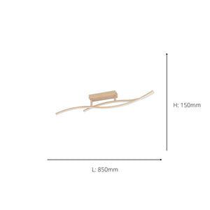 Eglo EU Grisolia Steel & Plastic Brown LED Ceiling Light