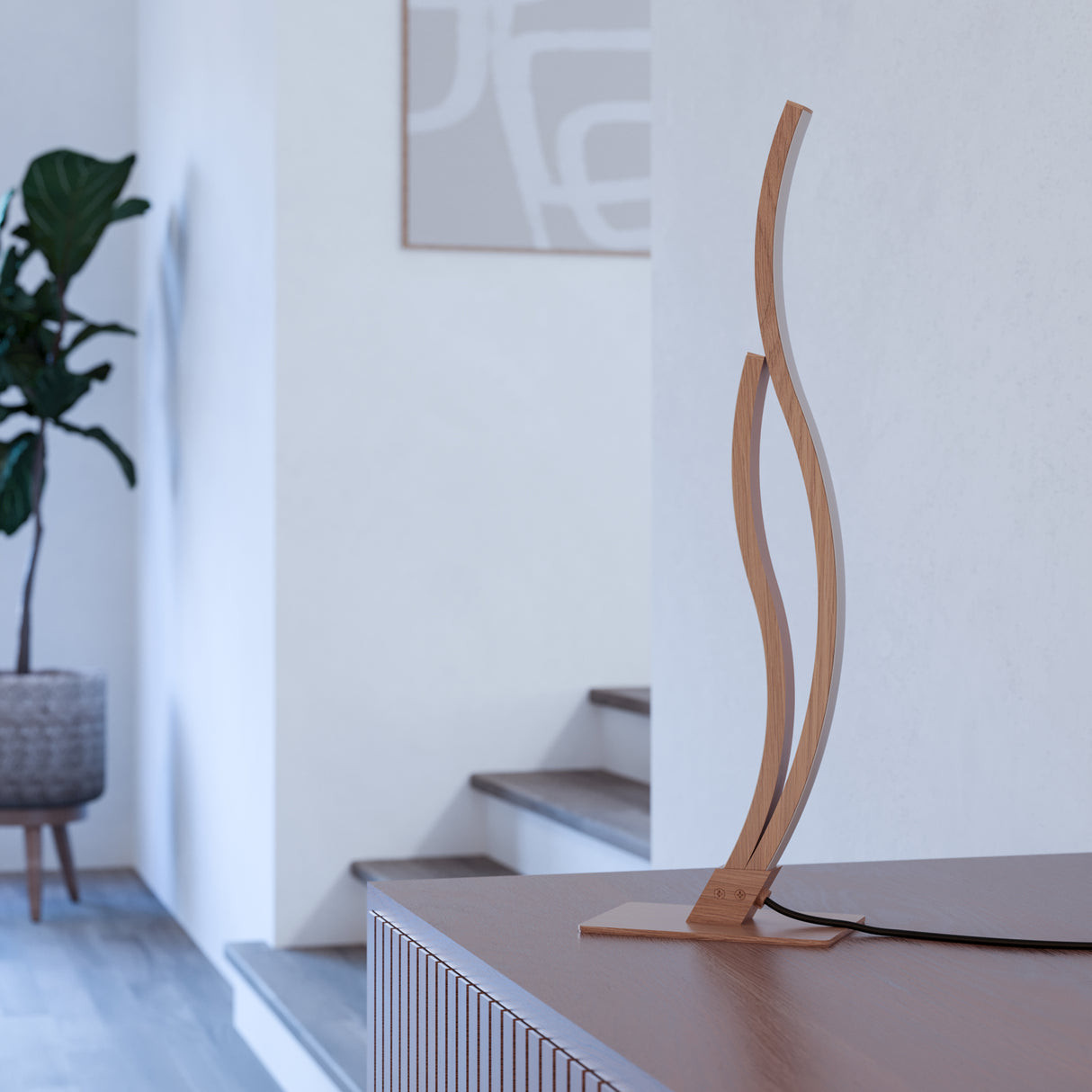 Eglo EU Grisolia Steel & Plastic Brown LED Table Lamp