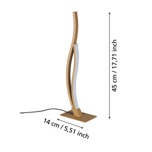 Eglo EU Grisolia Steel & Plastic Brown LED Table Lamp