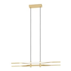 Eglo EU Colmeal Steel & Aluminium Brushed Brass LED Single Pendant