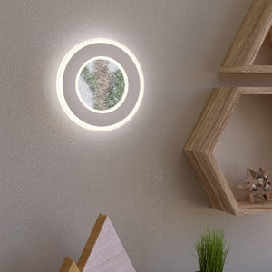 Eglo EU Macchioni LED Round White Crystal?Effect Design Indoor Wall Light