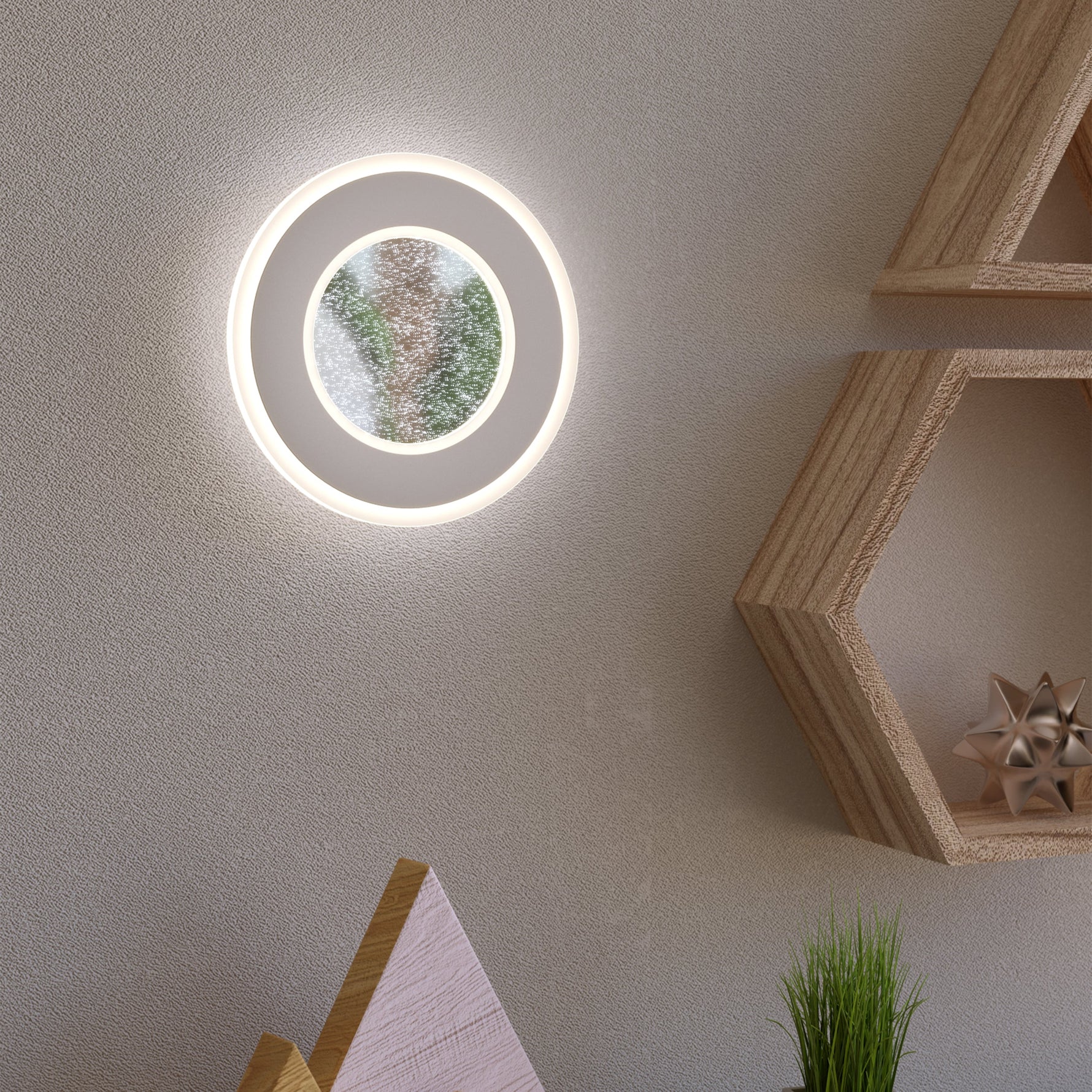 Eglo EU Fueva 6 Black LED Round Recessed Ceiling Light, 21.6cm product image - Endon Lighting from First Light Direct with great prices and fast UK delivery