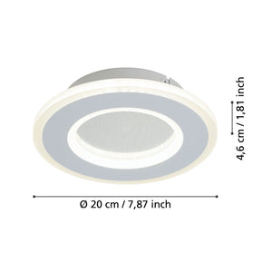 Eglo EU Macchioni LED Round White Crystal?Effect Design Indoor Wall Light