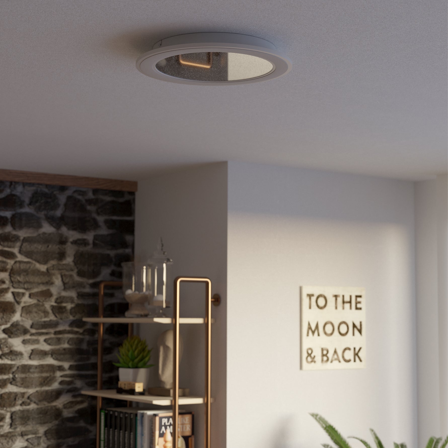 Eglo EU Macchioni LED Ceiling Light – White Crystal?Effect Design, Tuneable White 2700–6500K, Remote Control, 380mm Indoor Light product image - Endon Lighting from First Light Direct with great prices and fast UK delivery