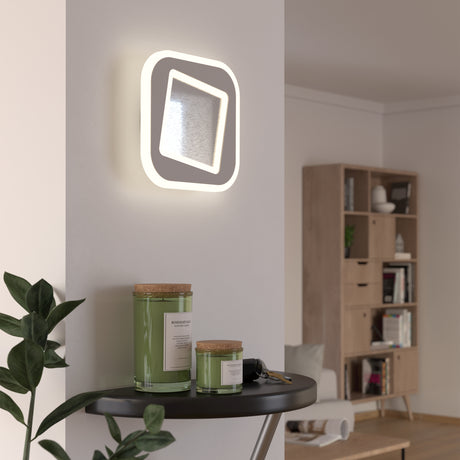 Eglo EU Macchioni LED Square White Crystal?Effect Design Indoor Wall Light