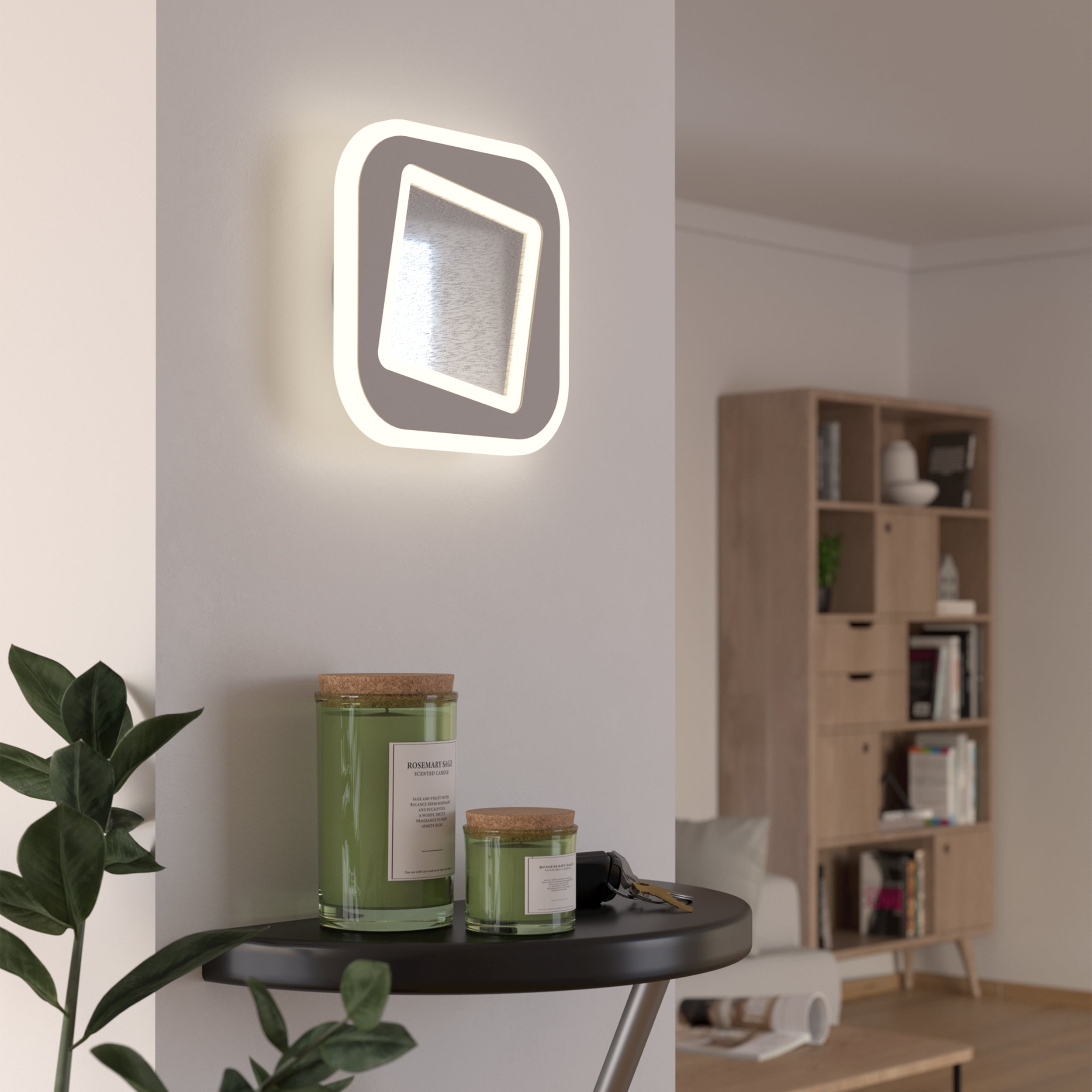 Eglo EU Macchioni LED Round Black/ White Crystal?Effect Design Indoor Wall Light