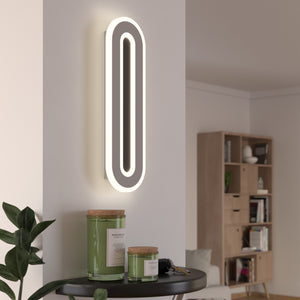 Eglo EU MACCHIONI LED Wall Light – White Finish, Crystal?Effect Diffuser, 1560?lm, Indoor Lighting