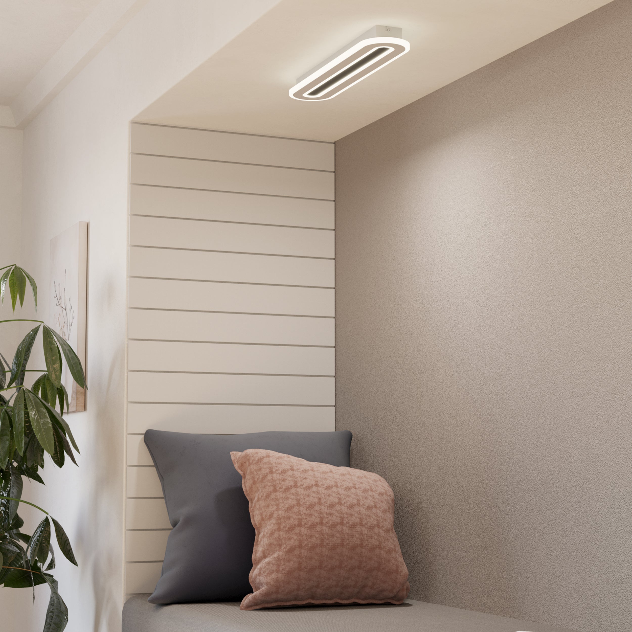 Eglo EU MACCHIONI LED Ceiling Light – Black & White Crystal?Effect Design, Tuneable White 2700–6500K, Remote Control, 550mm Indoor Light product image - Endon Lighting from First Light Direct with great prices and fast UK delivery