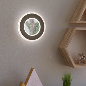 Eglo EU Macchioni LED Round Black/ White Crystal?Effect Design Indoor Wall Light
