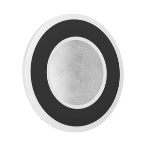 Eglo EU Macchioni LED Round Black/ White Crystal?Effect Design Indoor Wall Light