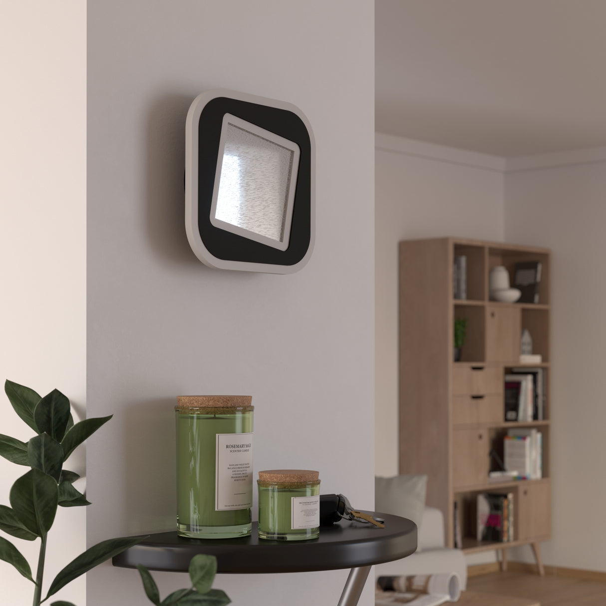 Eglo EU Macchioni LED Square Black/ White Crystal?Effect Design Indoor Wall Light