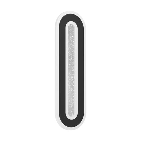 Eglo EU MACCHIONI LED Wall Light – Black & White Finish, Crystal?Effect Diffuser, 1560?lm, Indoor Lighting