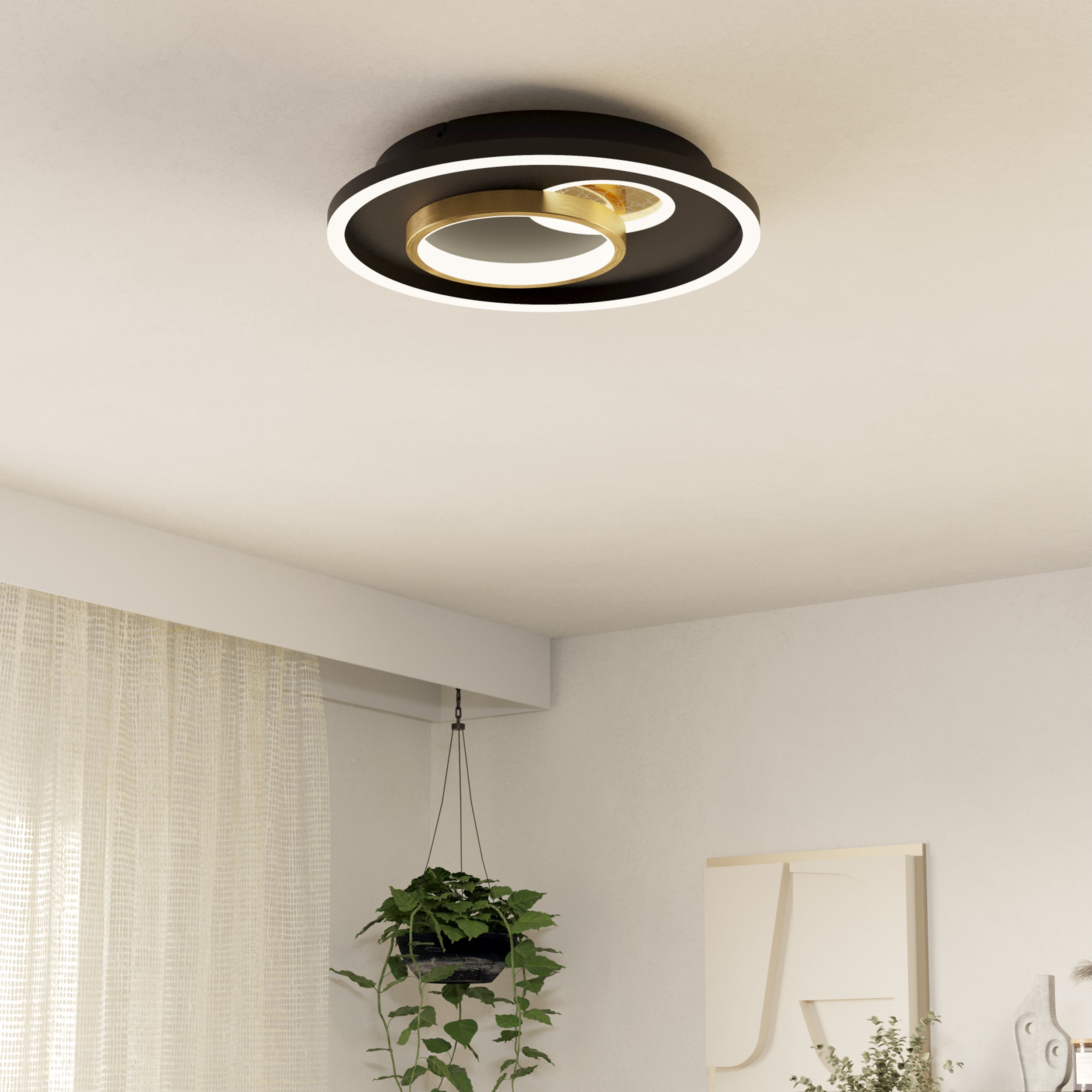 Eglo EU MATLOCK Pendant Ceiling Light – Vintage Grey & Black Steel, E27, Textile Cable, Indoor Lighting product image - Endon Lighting from First Light Direct with great prices and fast UK delivery