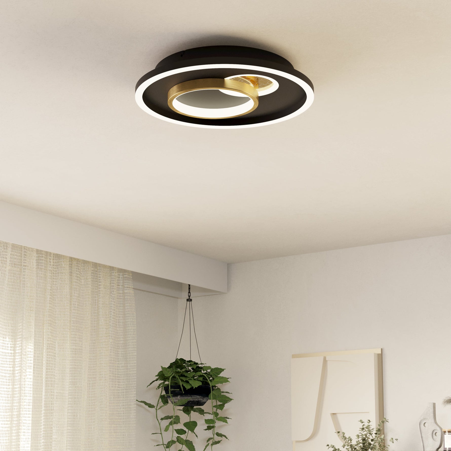 Eglo EU MATLOCK Pendant Ceiling Light – Vintage Grey & Black Steel, E27, Textile Cable, Indoor Lighting product image - Endon Lighting from First Light Direct with great prices and fast UK delivery