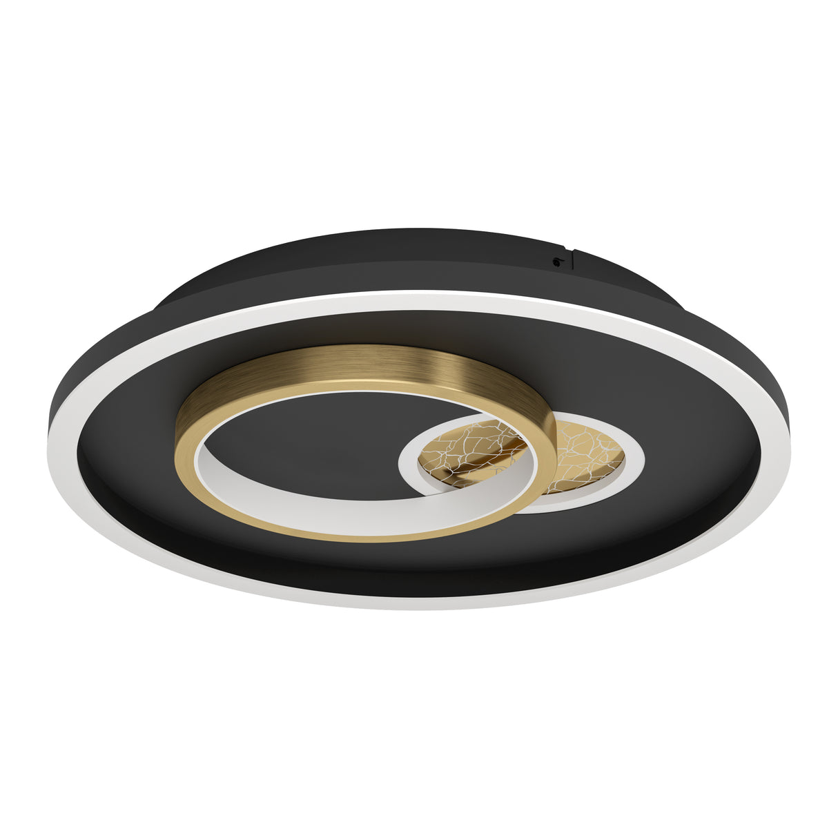 Eglo EU TIRIOLO LED Wall or Ceiling Light – Black & Gold Finish, Dual Light Output, 2850?lm, Indoor Lighting