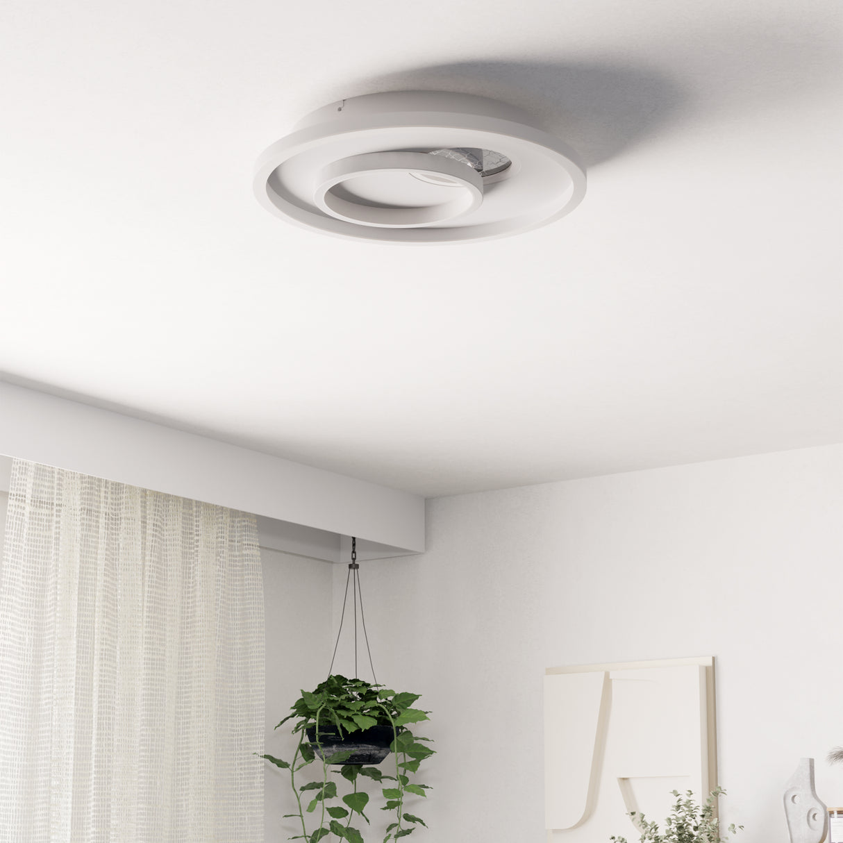 Eglo EU TIRIOLO LED Wall or Ceiling Light – White & Silver Finish, Dual Light Output, 2850?lm, Indoor Lighting