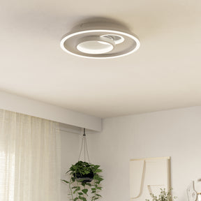 Eglo EU TIRIOLO LED Wall or Ceiling Light – White & Silver Finish, Dual Light Output, 2850?lm, Indoor Lighting
