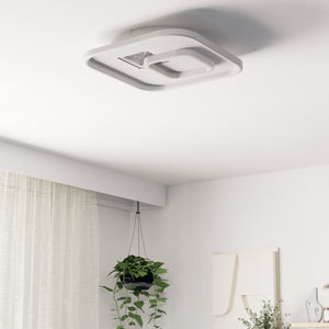 Eglo EU TIRIOLO LED Wall or Ceiling Light – White & Silver Finish, Dual Light Output, 3250?lm, Indoor Lighting