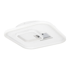 Eglo EU TIRIOLO LED Wall or Ceiling Light – White & Silver Finish, Dual Light Output, 3250?lm, Indoor Lighting