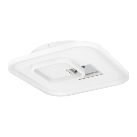 Eglo EU TIRIOLO LED Wall or Ceiling Light – White & Silver Finish, Dual Light Output, 3250?lm, Indoor Lighting