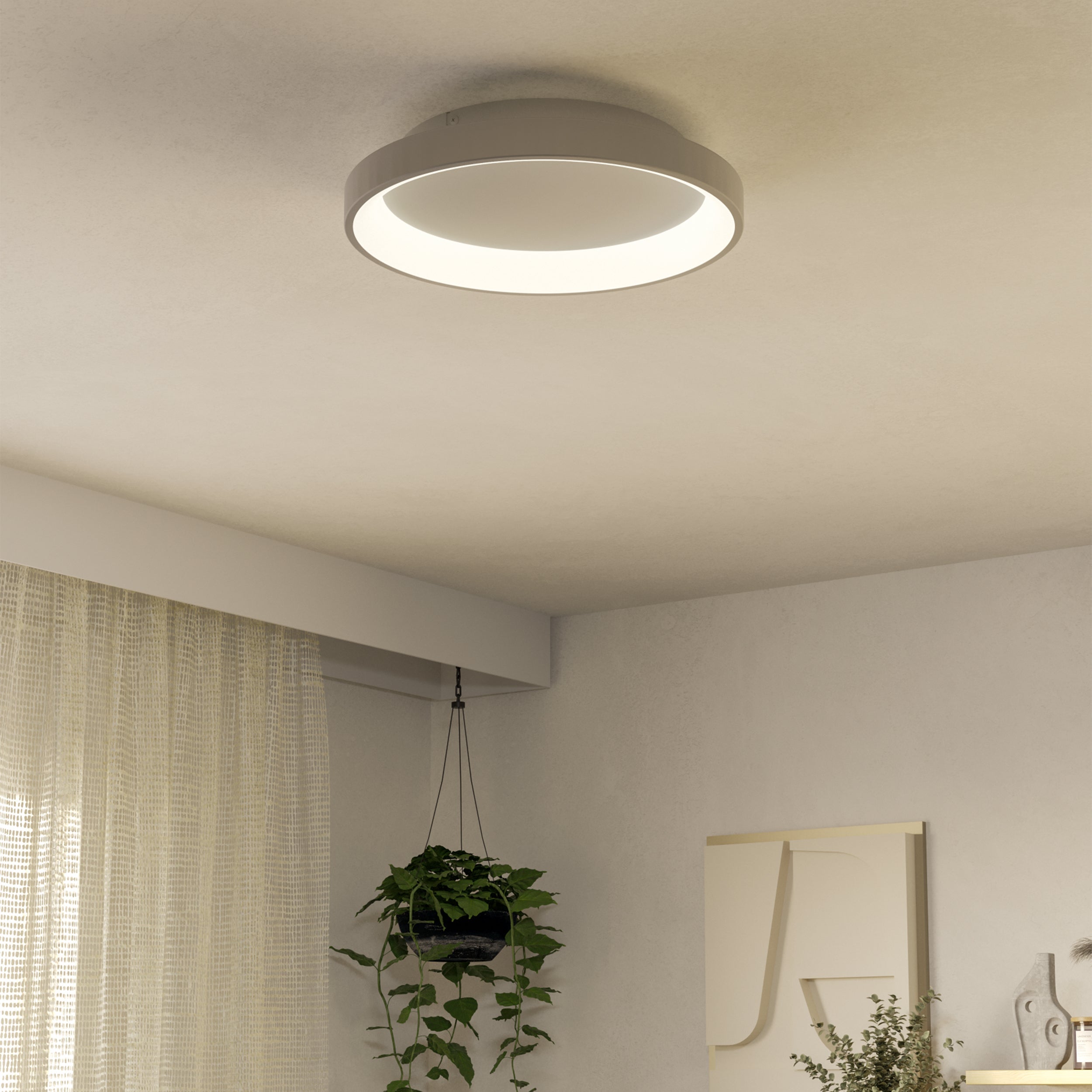 Eglo EU Loretello Steel LED Modern Ceiling Light, Black product image - Endon Lighting from First Light Direct with great prices and fast UK delivery