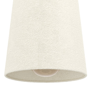 Eglo EU FEBRES Pendant Light – Black Steel with White Fabric Shade, E27, Indoor Lighting
