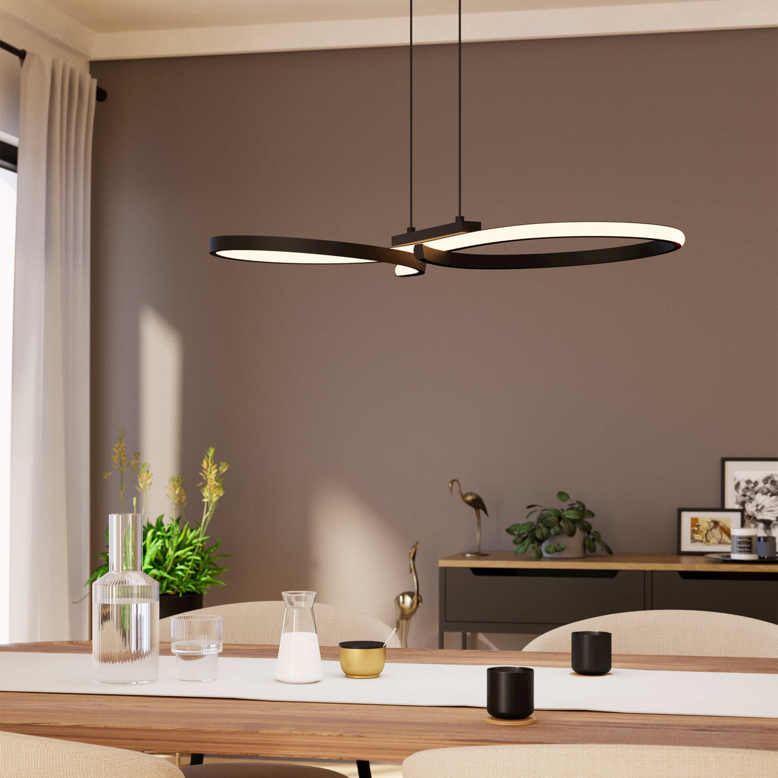Eglo EU Cawton Industrial Wood and Steel 2-Light Floor Lamp