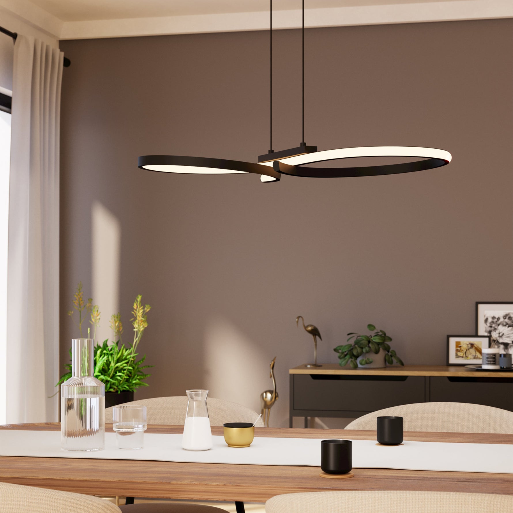 Eglo EU Cawton Industrial Wood and Steel 2-Light Floor Lamp