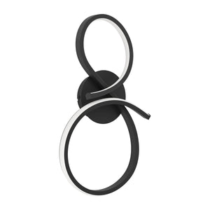 Eglo EU Serpins Black Aluminium & Steel Modern Wall Light
