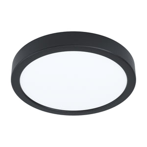 Eglo EU Fueva 6 Black LED Round Surface-Mounted Ceiling Light, 21.1cm