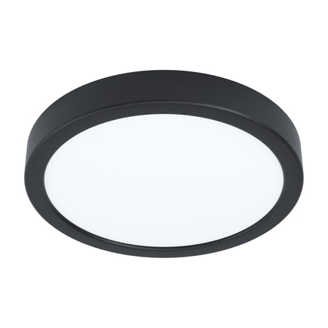 Eglo EU Fueva 6 Black LED Round Surface-Mounted Ceiling Light, 21.1cm