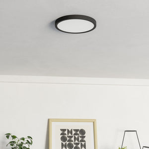 Eglo EU Fueva 6 Black Plastic LED Round Ceiling Light, 27.8cm