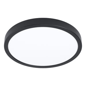 Eglo EU Fueva 6 Black Plastic LED Round Ceiling Light, 27.8cm
