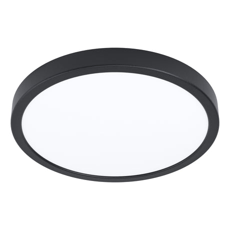 Eglo EU Fueva 6 Black Plastic LED Round Ceiling Light, 27.8cm
