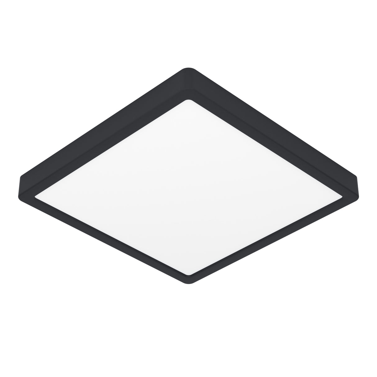 Eglo EU Fueva 6 Black LED Square Ceiling Light, 29cm