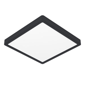 Eglo EU Fueva 6 Black LED Square Ceiling Light, 29cm