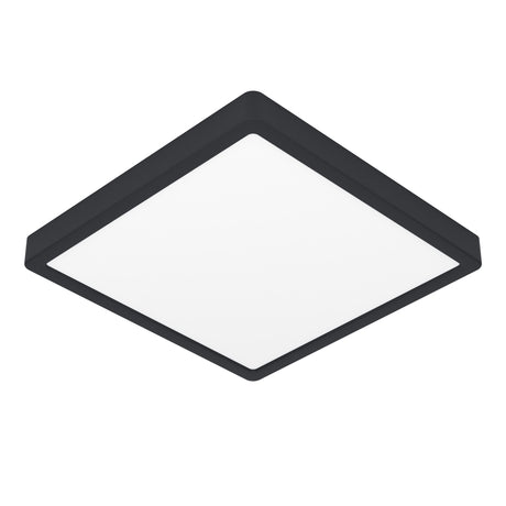 Eglo EU Fueva 6 Black LED Square Ceiling Light, 29cm