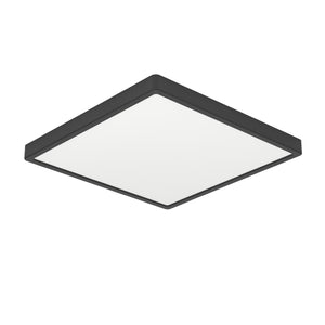 Eglo EU Fueva 6 Black LED Square Ceiling Light, 39cm