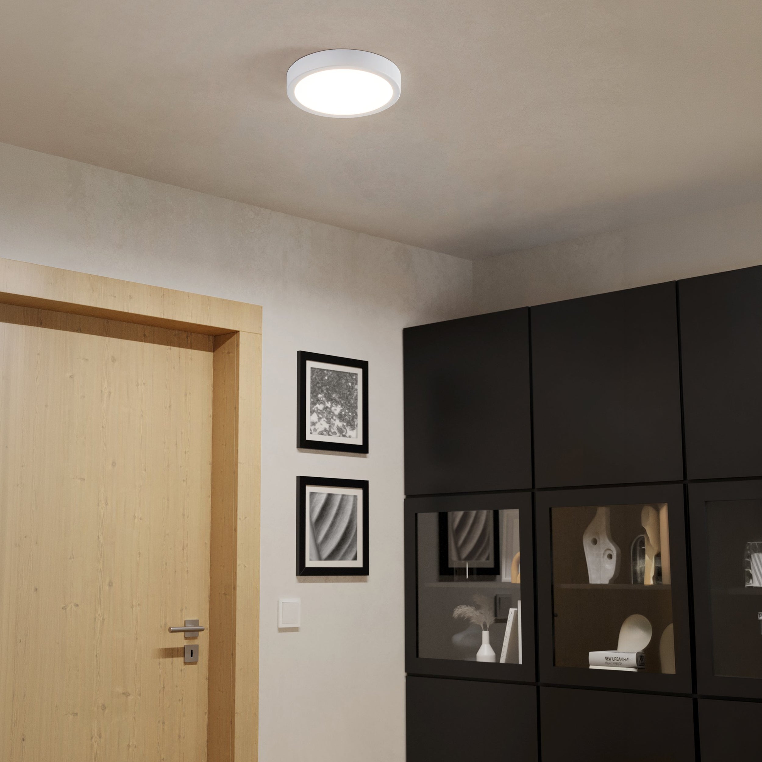 Eglo EU Fueva 6 White LED Square Surface- Mounted Ceiling Light, 22cm product image - Endon Lighting from First Light Direct with great prices and fast UK delivery