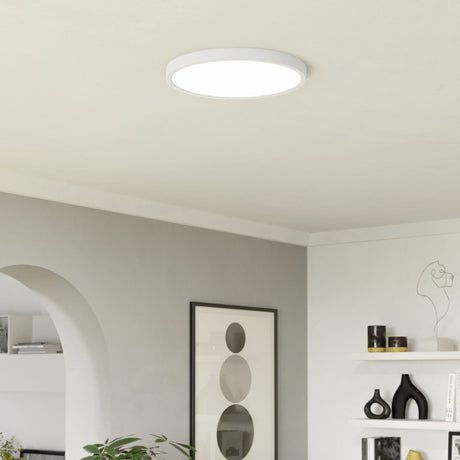 Eglo EU Fueva 6 White LED Round Ceiling Light, 38.9cm