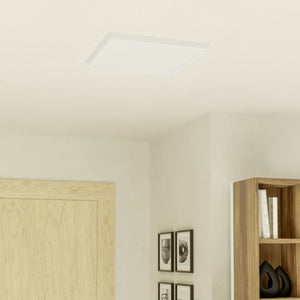 Eglo EU Fueva 6 White LED Square Ceiling Light, 39cm