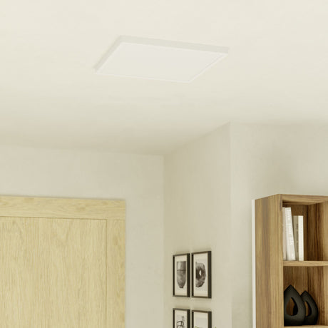 Eglo EU Fueva 6 White LED Square Ceiling Light, 39cm