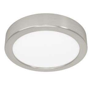 Eglo EU Fueva 6 Satin Nickel LED Round Ceiling Light, 16.6cm