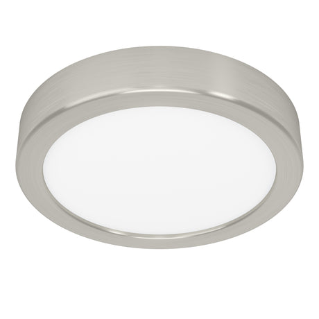 Eglo EU Fueva 6 Satin Nickel LED Round Ceiling Light, 16.6cm