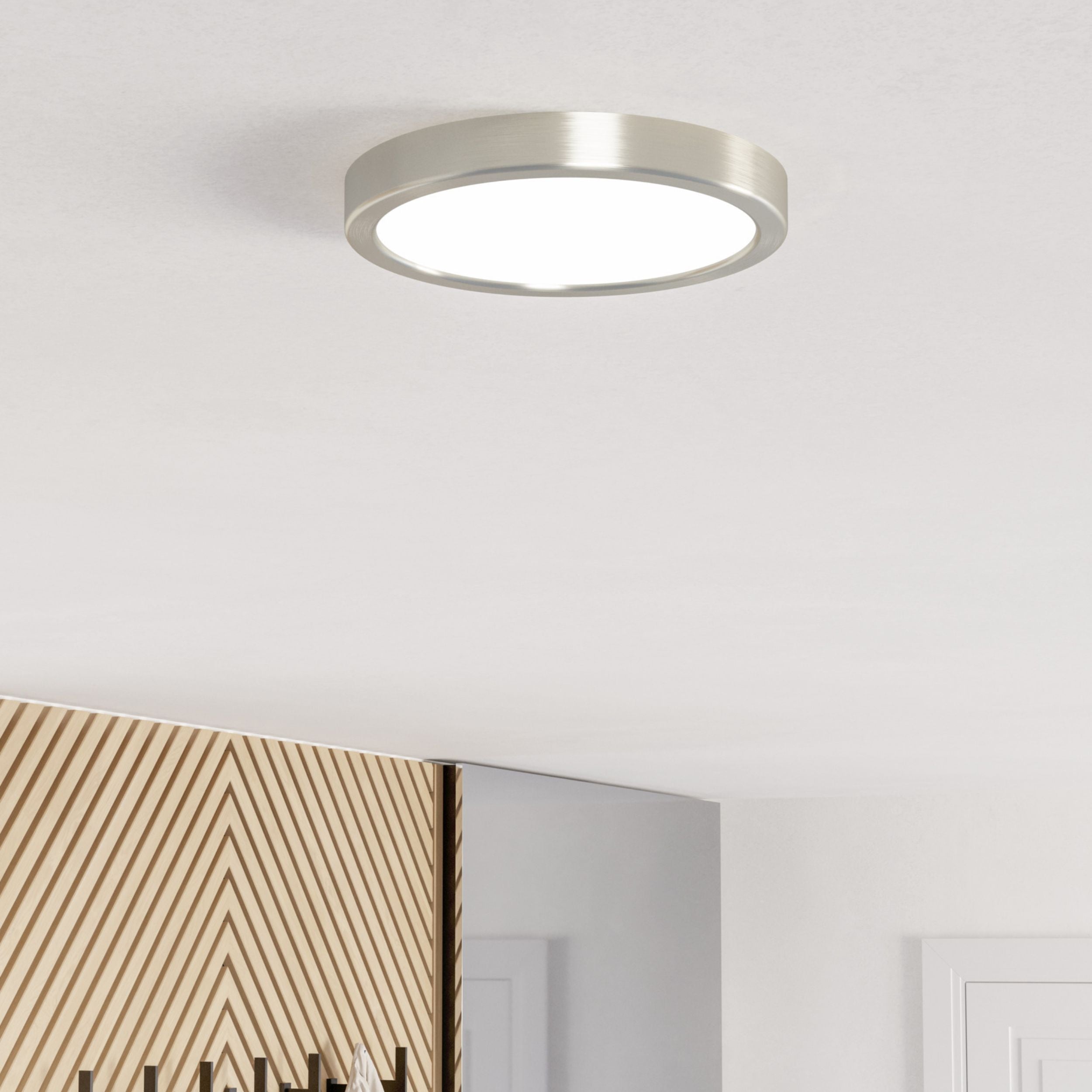 Eglo EU Fueva 6 Satin Nickel LED Square Ceiling Light, 15cm product image - Endon Lighting from First Light Direct with great prices and fast UK delivery
