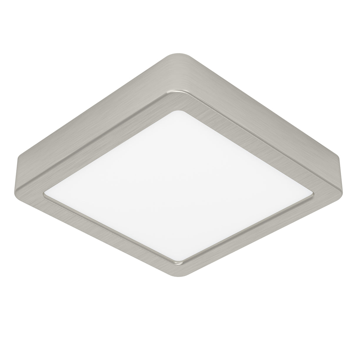 Eglo EU Fueva 6 Satin Nickel LED Square Ceiling Light, 15cm
