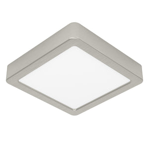 Eglo EU Fueva 6 Satin Nickel LED Square Ceiling Light, 15cm