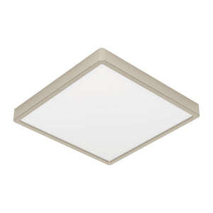 Eglo EU Fueva 6 Satin Nickel LED Sqaure Ceiling Light, 29cm
