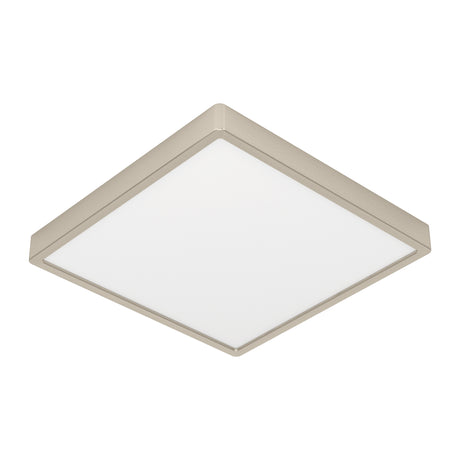 Eglo EU Fueva 6 Satin Nickel LED Sqaure Ceiling Light, 29cm