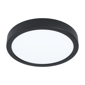 Eglo EU Fueva 6-Z Smart Control RGB IP44 Plastic Round Ceiling Light, 21.1cm Black